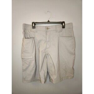 Duluth Flex Dry On The Fly Shorts Men's 36 Gray Standard Fit 11" Cargo Stretch